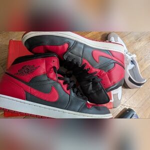 Nike Red and Black Sneakers